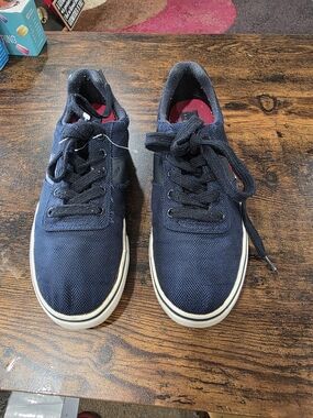 Polo Navy Canvas Low-Top Sneakers
